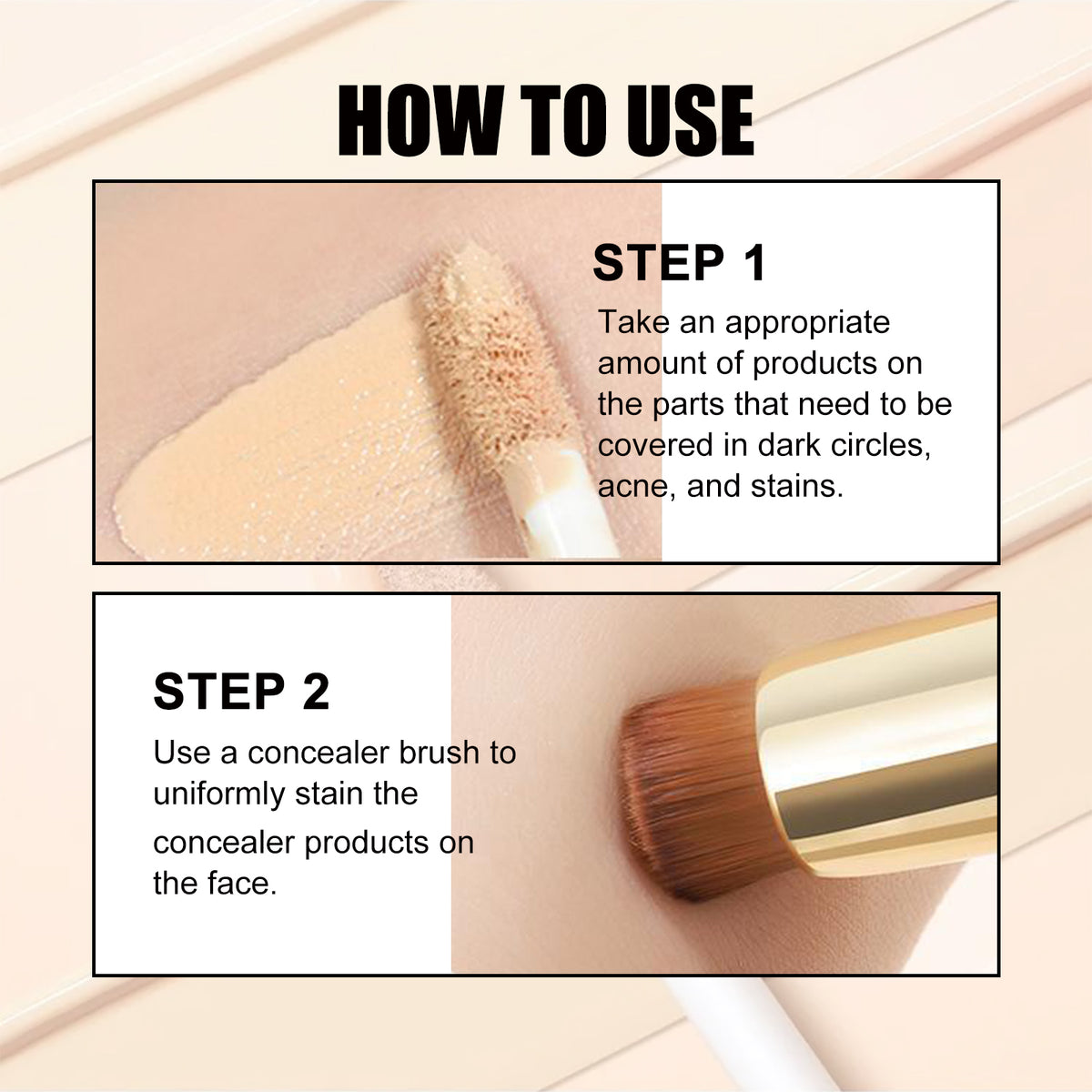 Double-Ended Brightening Waterproof Concealer Stick