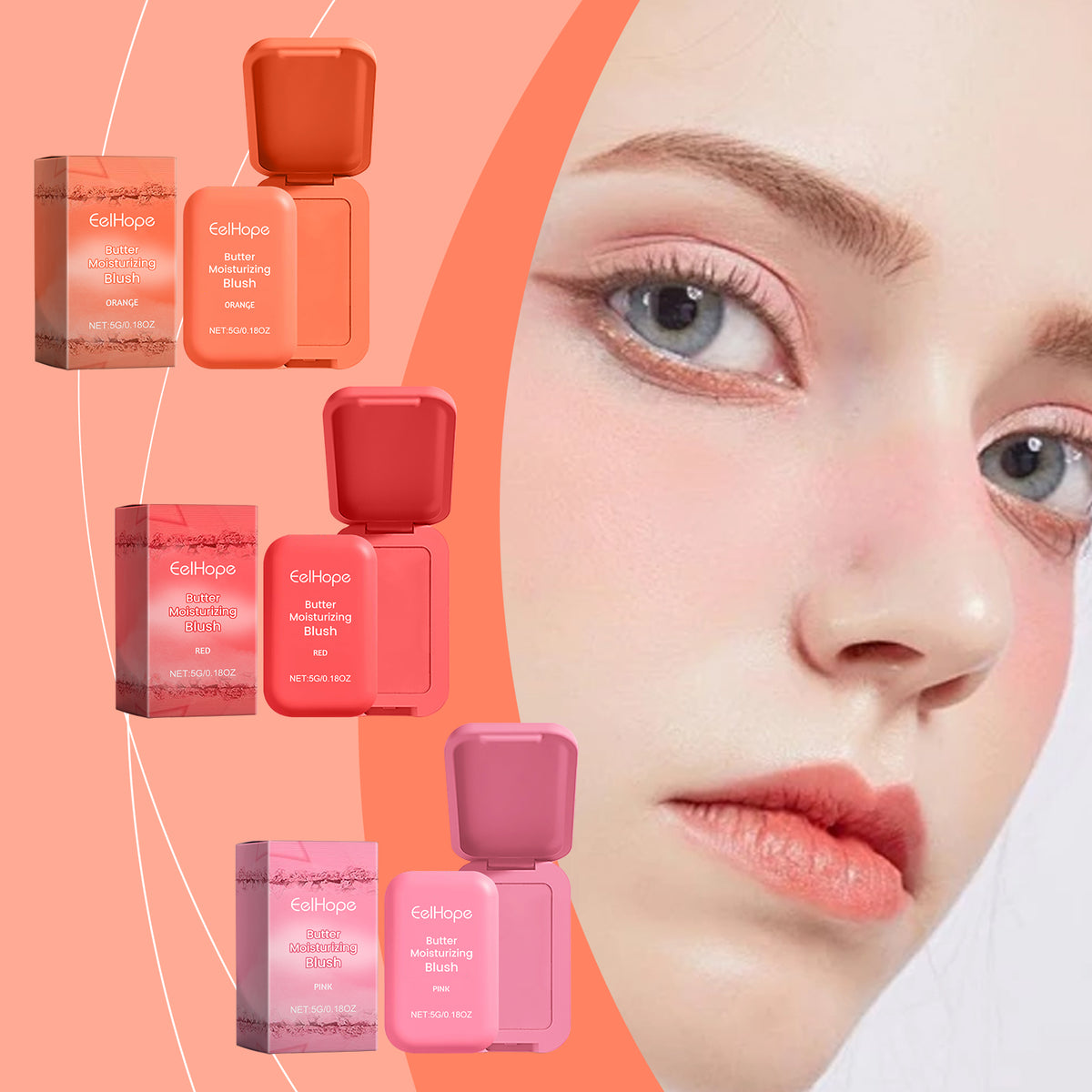 Butter Moisturizing Blush Nude Makeup Brightening And Expanding Color Long Lasting Matte Rouge Makeup