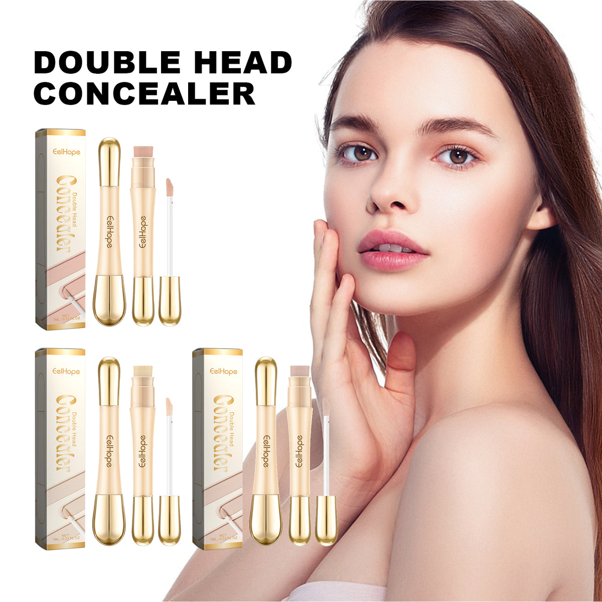 Double-Ended Brightening Waterproof Concealer Stick
