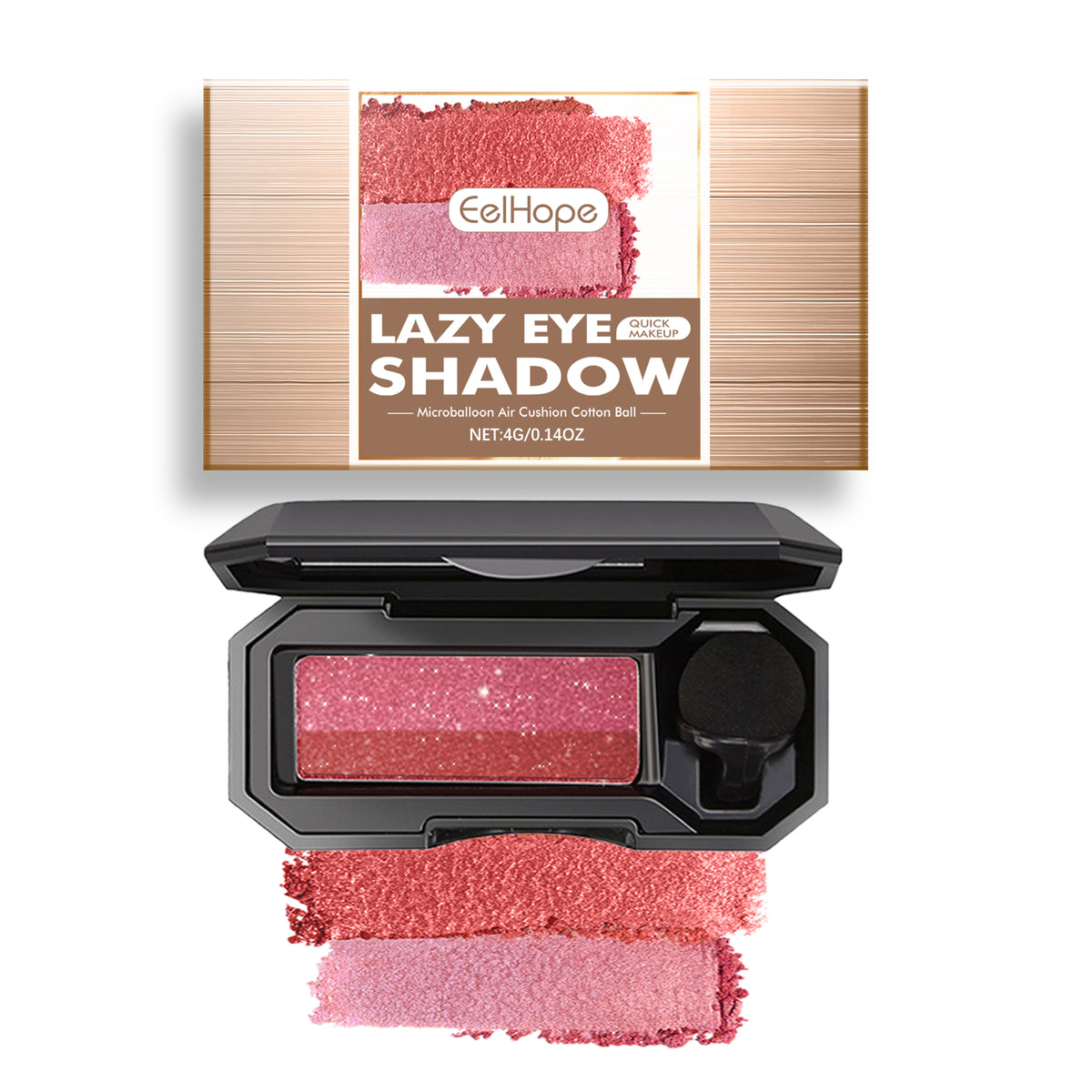 Lazy Eye Shadow, Natural Development Pearlescent Matte Beginner Daily Makeup Glitter Eyeshadow